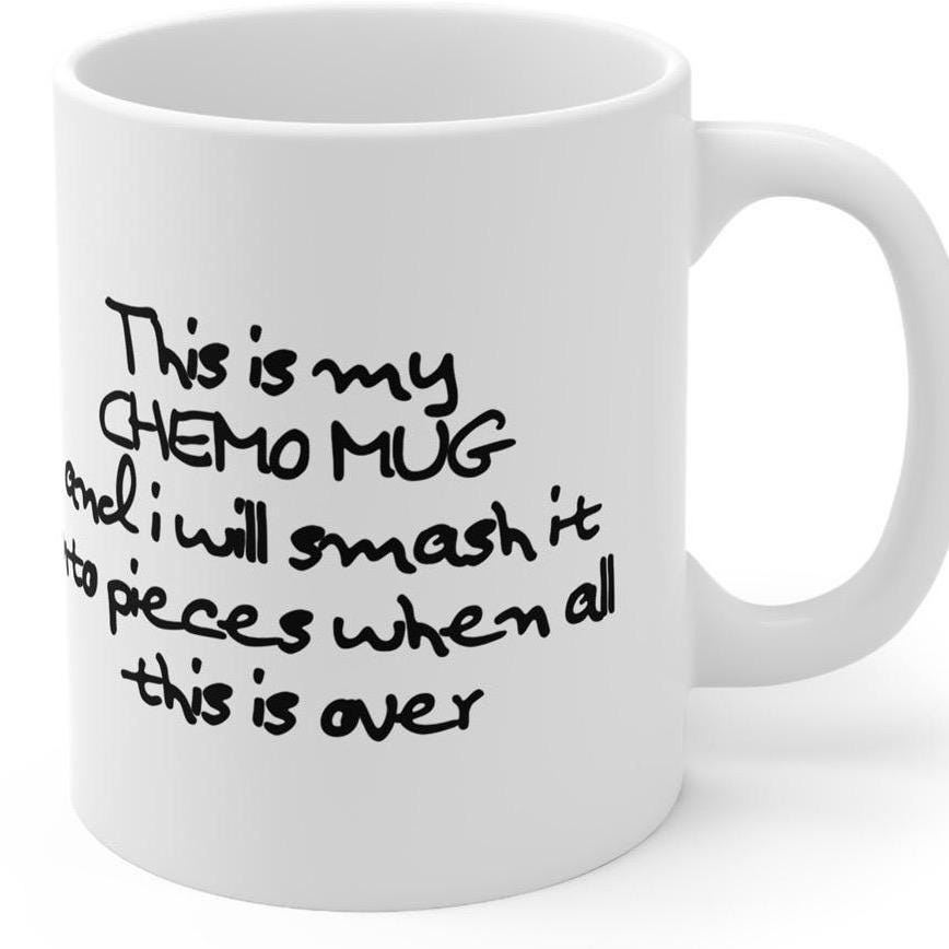Chemo mug - perfect for your morning drinks - drinkware, cup coffee iced tea stylish tumbler washable reuse ceramic reusable beverage cancer