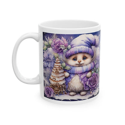 Enchanted winter wonderland cute rabbit mug - perfect christmas secret santa gift or stocking filler drinkware tumbler reusable cup washable