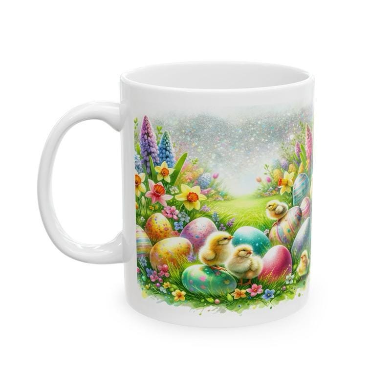 Cute easter chick mug for kids - perfect easter gift for children - cup, drinkware tumblers ceramic washable reusable reuse coffee easter gi