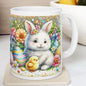 Easter bunny mug - cute gift - perfect for hot drinks - drinkware, tumblers cup bottles reusable washable portable reuse ceramic coffee east