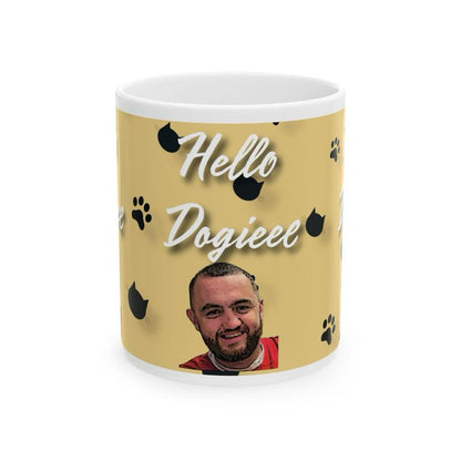 Hello doggie mug mashtag brady hello doggy mug - perfect for drinks - cup, drinkware washable reusable tumblers reuse ceramic coffee bottles