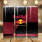 Red bull tumbler 20oz - black red glitter style ‘naughty bitch energy’ ‘unleash your slay’ perfect for on-the-go hydration - vacuum