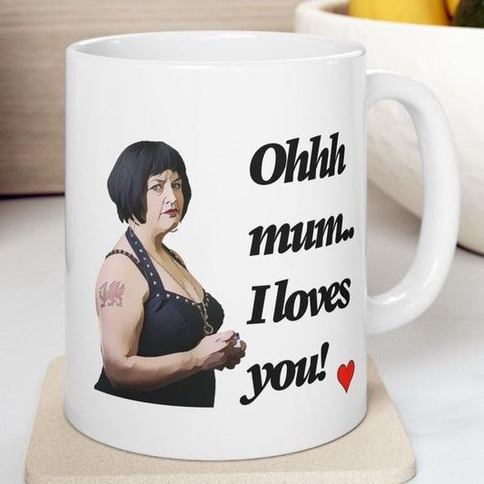 Ohh mum i loves you funny mug for mother's day or birthday - perfect gift for mum - cup, drinkware tumblers washable bottles reusable cerami