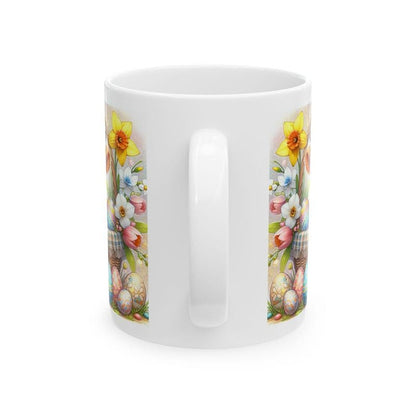 Easter highland cow mug - cute gift - perfect for hot drinks - drinkware, tumblers cup bottles reusable washable portable reuse ceramic coff