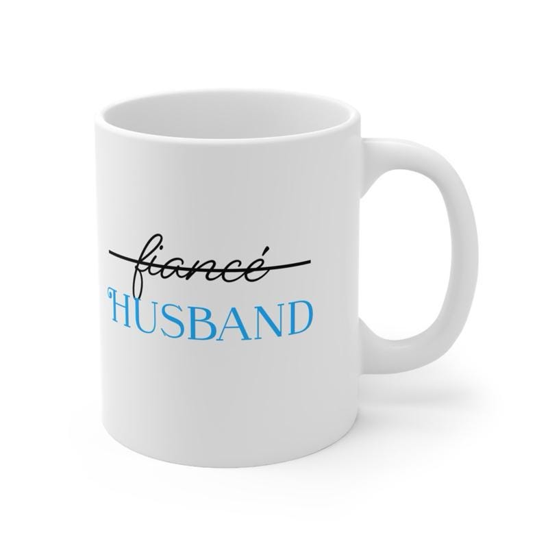Fiancé husband mug engagement engaged - drinkware tumblers reuse washable bottles ceramic coffee reusable mugs gifts marriage wedding  coup