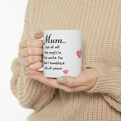 Funny mum mug - perfect gift for mother’s day or birthday for mum - drinkware cup tumblers washable reusable ceramic bottles reuse coffee