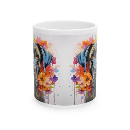 Great dane floral art mug for dog lovers - xmas christmas gift - perfect for coffee and tea - tumblers, drinkware cup washable reusable reus