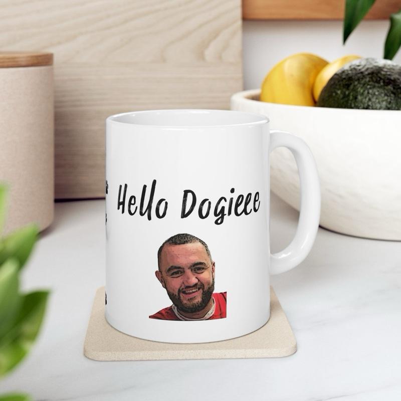 Hello doggie mug mashtag brady hello doggy mug - perfect for drinks - cup, drinkware washable reusable tumblers reuse ceramic coffee bottles