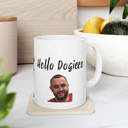 Hello doggie mug mashtag brady hello doggy mug - perfect for drinks - cup, drinkware washable reusable tumblers reuse ceramic coffee bottles