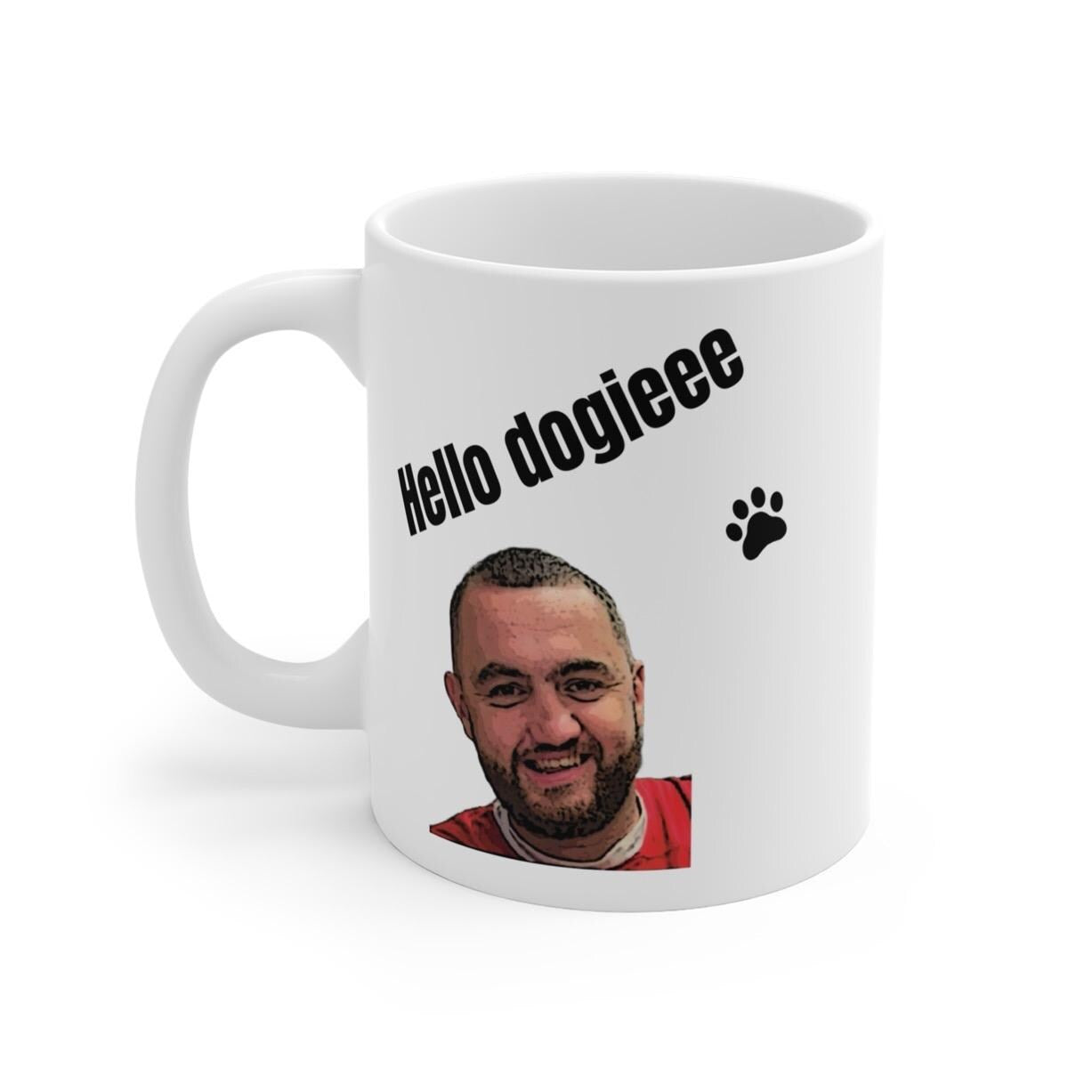 Mashtag mug hello doggie mug mashtag brady hello doggy mug - perfect for drinks - cup, drinkware washable reusable tumblers reuse ceramic co