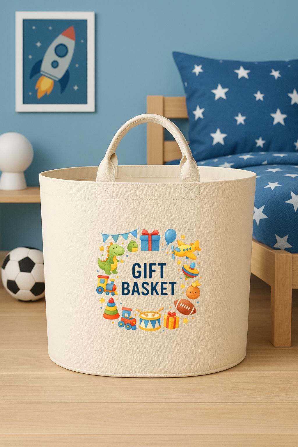 Personalised birthday gift basket storage Felt Trug, perfect gifts boys kids gift fun storage basket trugs toy storage cute friend mum
