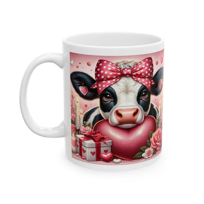 Cute cow mug - perfect valentine's day gift for couples - tumblers, drinkware coffee cup washable reusable reuse ceramic xmas christmas gift