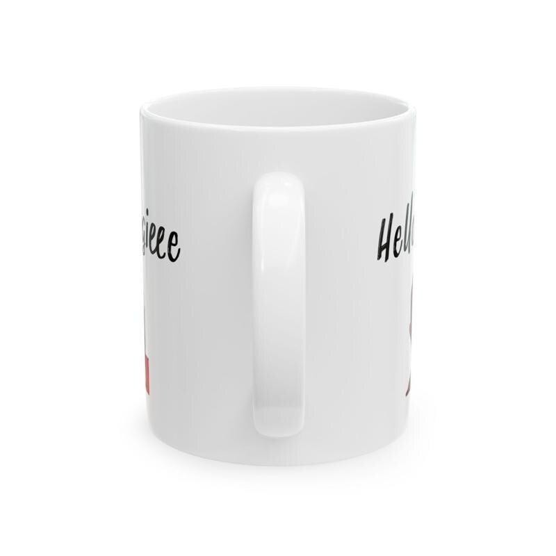 Hello doggie mug mashtag brady hello doggy mug - perfect for drinks - cup, drinkware washable reusable tumblers reuse ceramic coffee bottles