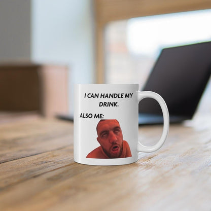 I can handle my drink mashtag mug - perfect for your next beverage coffee cup drinkware stylish tumbler washable reuse reusable ceramic xmas