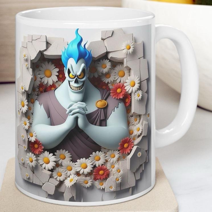 Hades style hercules 3d mug - perfect christmas secret santa gift for drinking - tumblers, drinkware cup ceramic reusable reuse washable cof