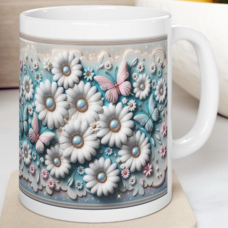 Butterfly bliss mug - perfect for your morning drinks - cup, drinkware tumblers glass reusable washable ceramic coffee reuse xmas mugs tea f