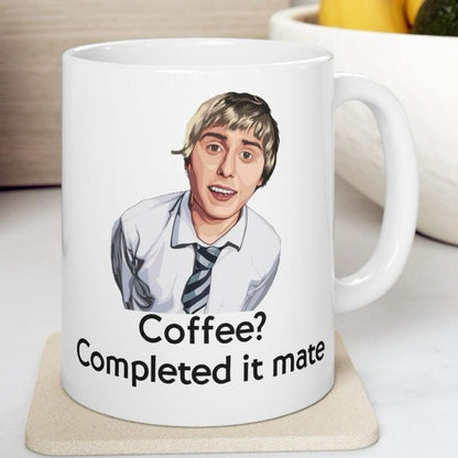 Funny mug - inbetweeners coffee completed it mate mug - funny inbetweeners jay cartwright gift coffee mug drinkware washable reusable tumble