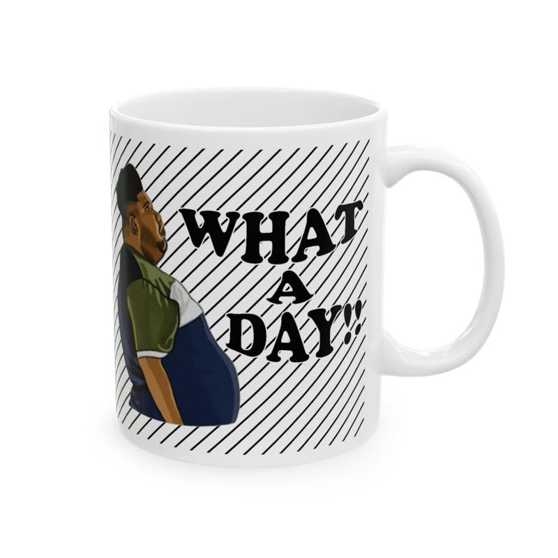 What a day mug harvey price mug - funny gift for coffee lovers - drinkware, tumblers funny mugs funny gifts 11oz washable reusable ceramic r