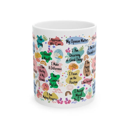 Mental health cup mug positive affirmations mug - ideal for coffee and tea - drinkware, cup tumblers reusable ceramic washable cute motivati