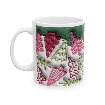 3d christmas tree mug gift - reusable and perfect for drinks - drinkware washable ceramic cup tumblers reuse coffee obsession xmas mugs tea