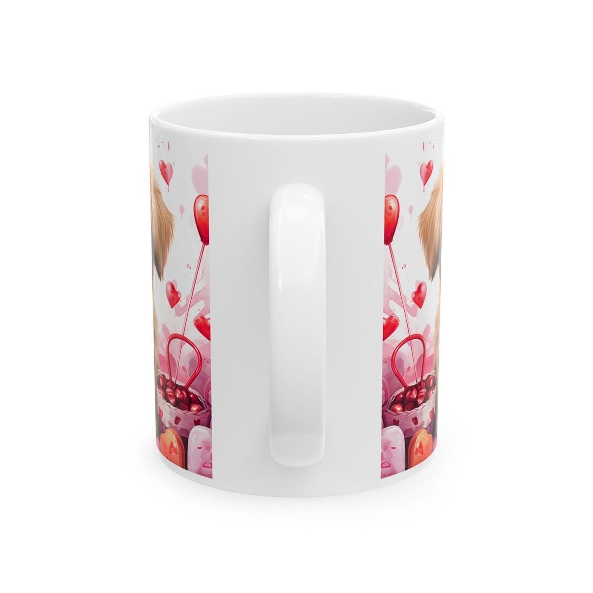 Cute puppy dog mug - perfect for your morning drinks - cup, drinkware tumblers washable ceramic coffee reusable reuse customized girly heart