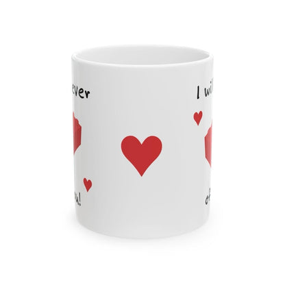 Funny cute mug - perfect valentine's day gift for lego fans - drinkware, tumblers cup reusable washable reuse ceramic coffee heart valentine