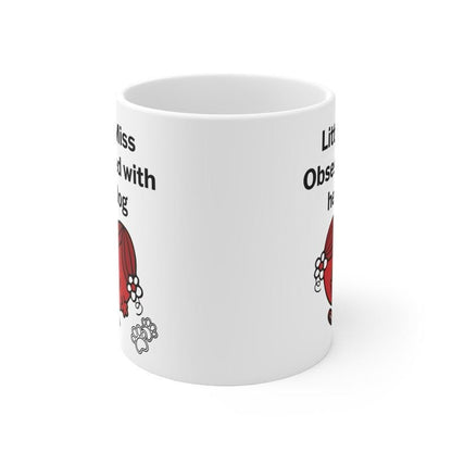 Lil miss obsessed with her dog funny mug - perfect gift for mum or girlfriend on mother's day - cup, drinkware tumblers washable coffee cera