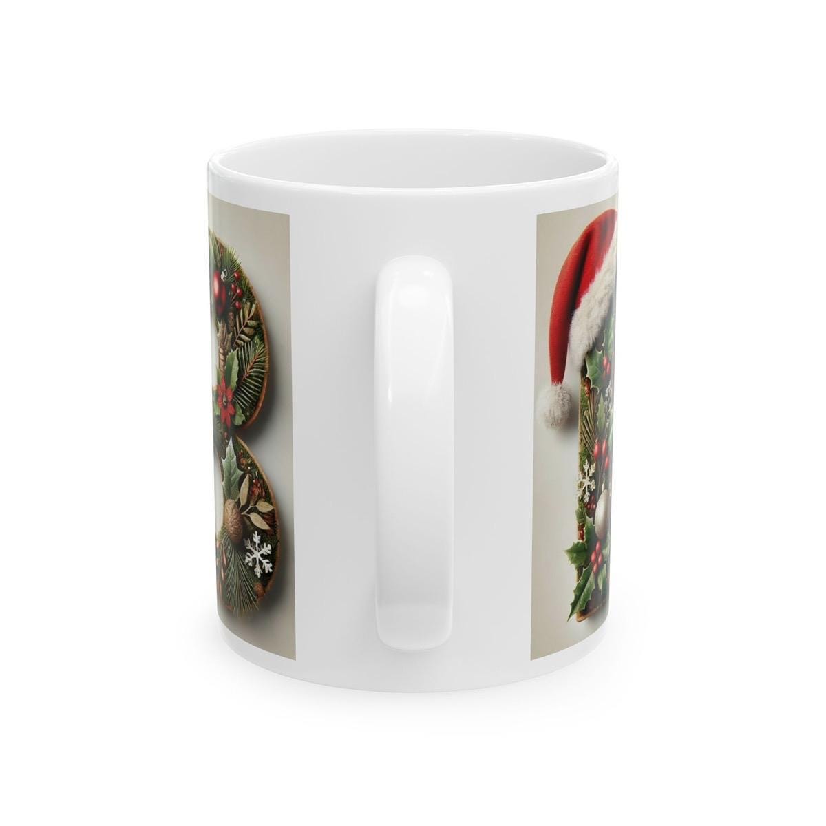 Personalised 'b’ edition christmas mug - unique gift for xmas - stocking filler - drinkware washable reusable reuse ceramic cup tumbler co