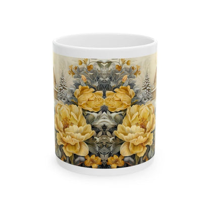Winter floral cute christmas mug gift secret santa stocking filler - perfect for christmas gift giving drinkware washable tumbler cup reuse