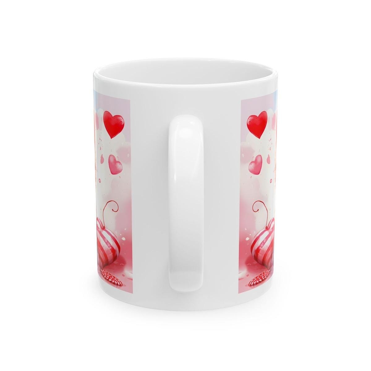 Cute love kittens mug hearts - valentines gifts xmas christmas secret santa stocking filler drinkware tumbler washable reuse cup reusable co