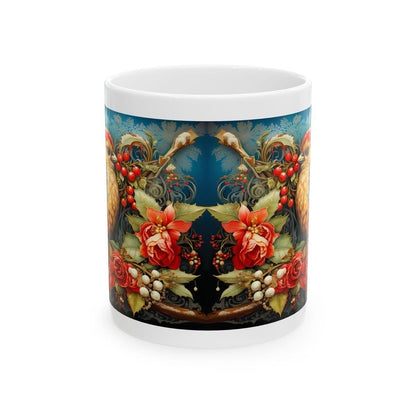 Christmas gift pretty bird mug secret santa stocking filler drinkware reusable washable coffee reuse tumbler ceramic cup xmas mugs tea festi