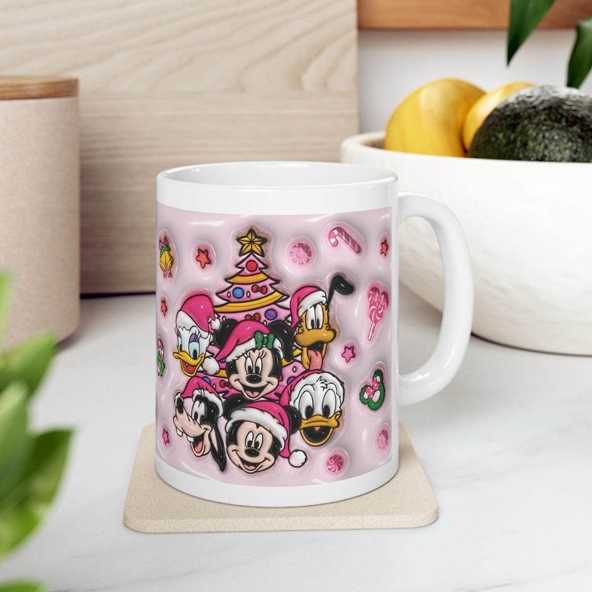 Christmas characters cute mug - festive xmas gift - drinkware, tumblers cup washable reusable reuse ceramic coffee mugs tea obsession girly