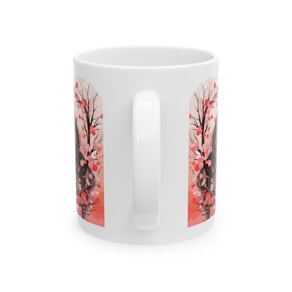 Two horses mug - cute valentine's mug gifts for coffee lovers - drinkware, cup tumblers washable reusable ceramic reuse boyfriend girllfrien